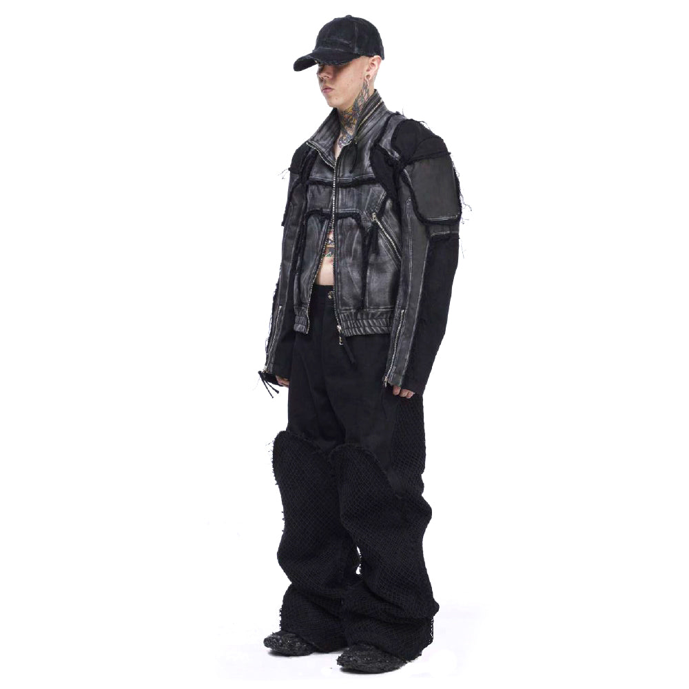 Curved Logo Damaged Denim Cap