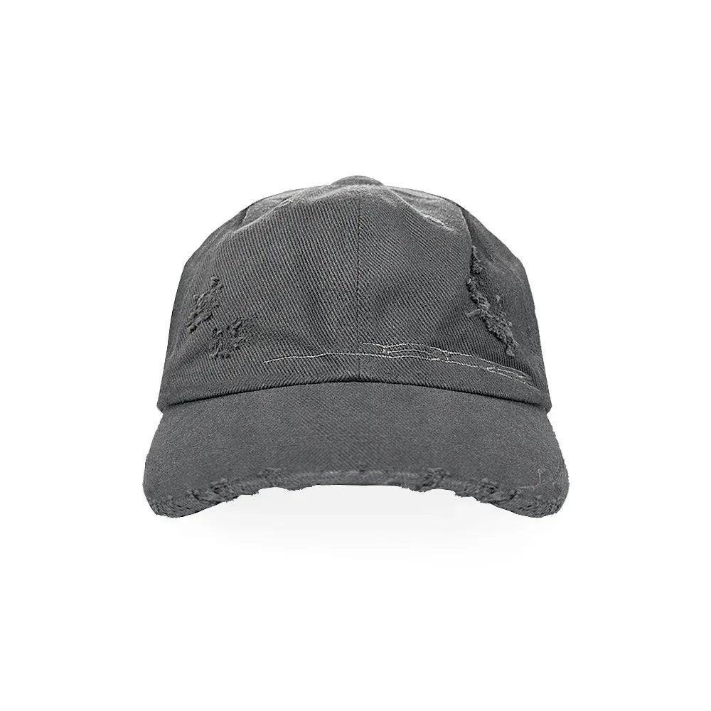 Curved Logo Damaged Denim Cap - BLR BLUER - VENTURER