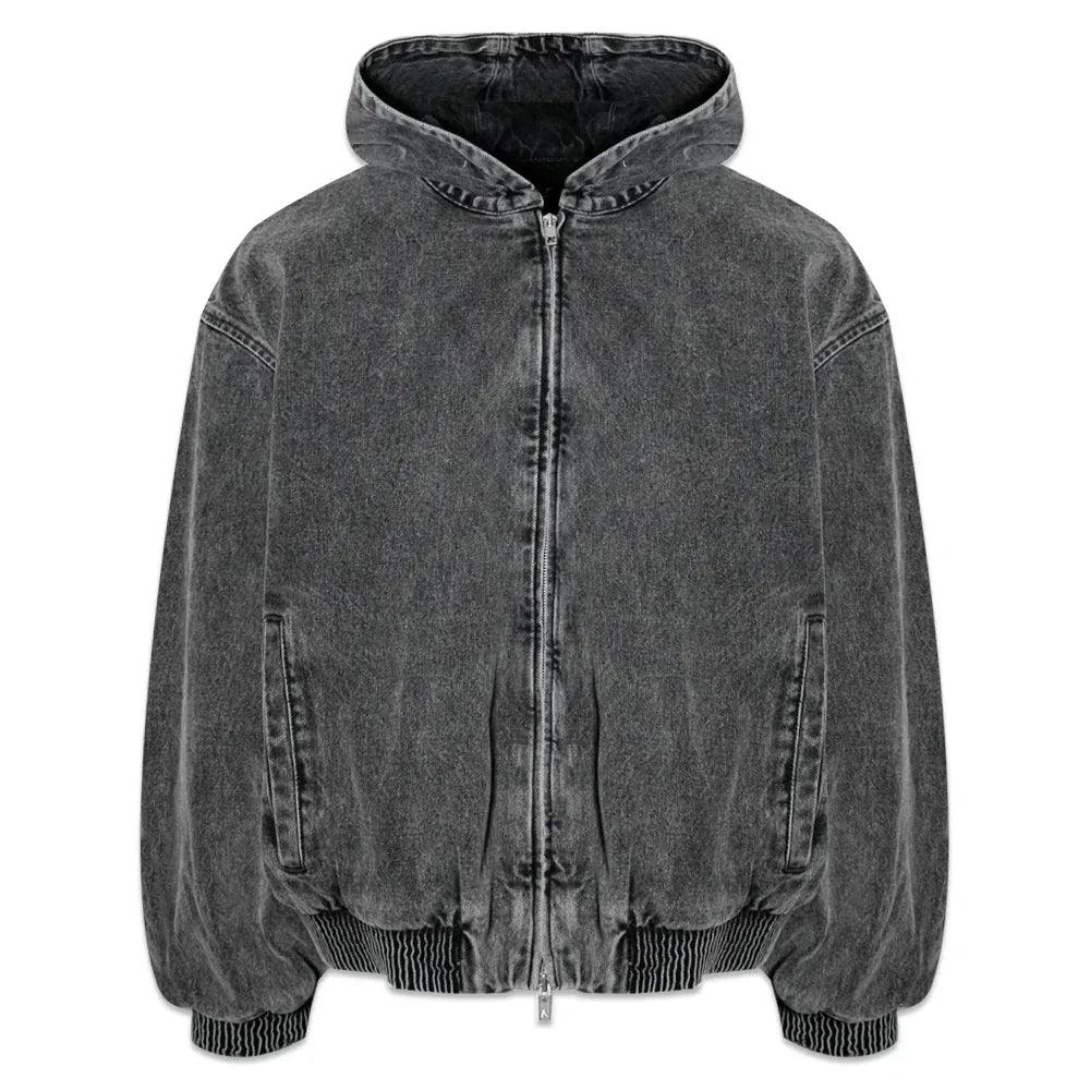 R5 Hooded Denim Bomber - REPRESENT - VENTURER