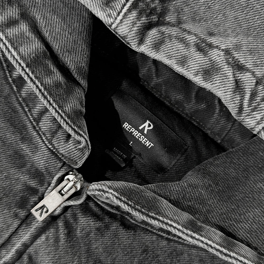 R5 Hooded Denim Bomber