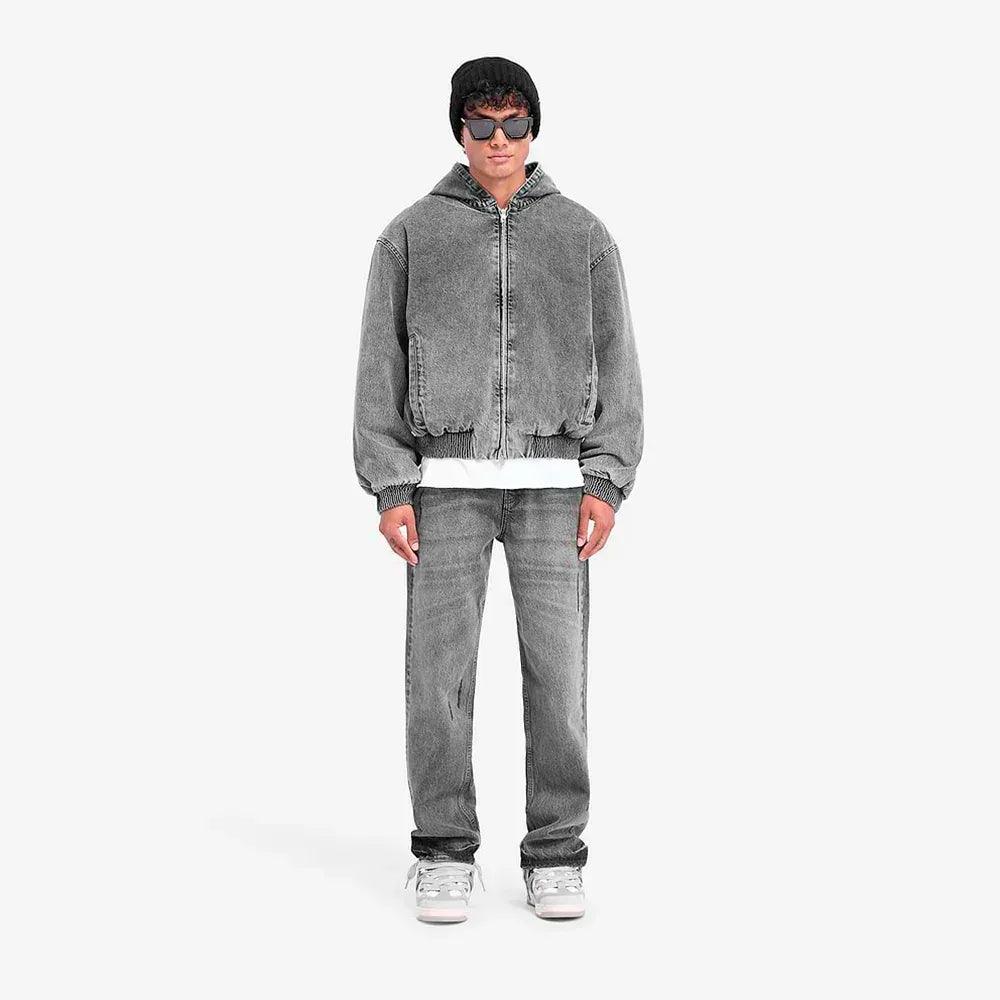 R5 Hooded Denim Bomber - REPRESENT - VENTURER