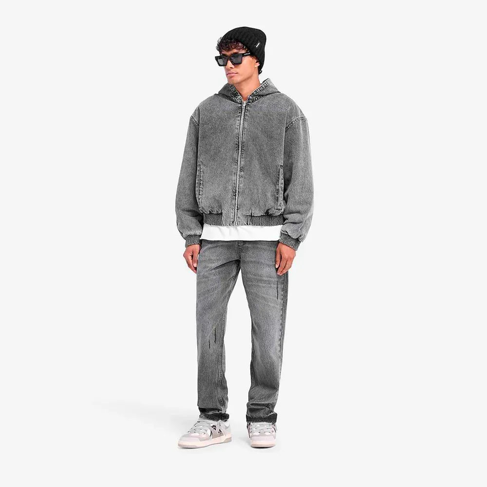 R5 Hooded Denim Bomber - REPRESENT - VENTURER