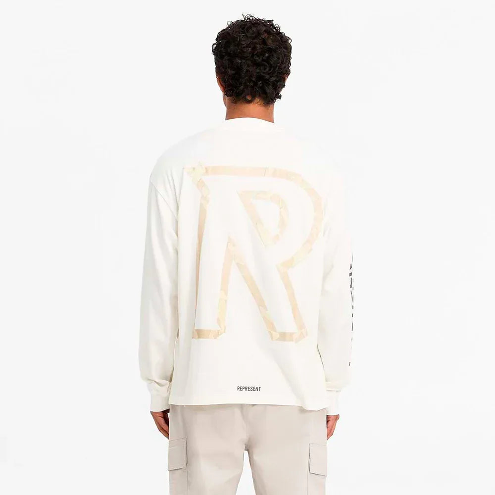 Masking Tape Initial LS T-Shirt - REPRESENT - VENTURER