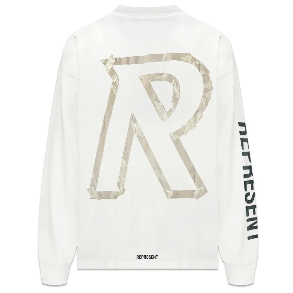 Masking Tape Initial LS T-Shirt - REPRESENT - VENTURER