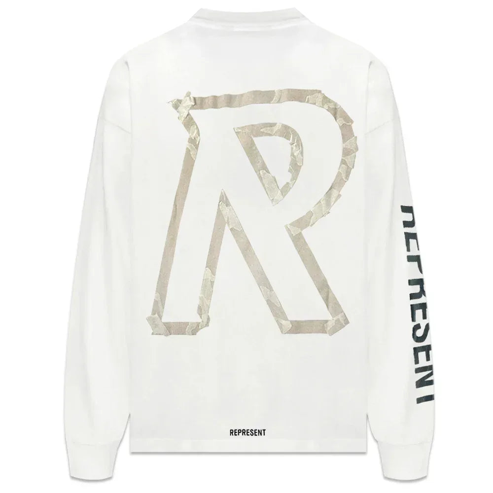 Masking Tape Initial LS T-Shirt - REPRESENT - VENTURER
