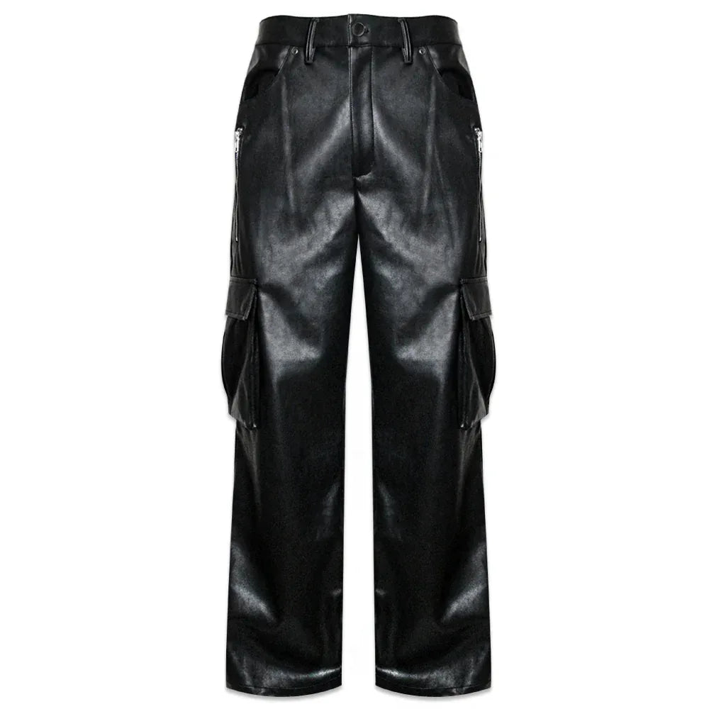 Baggy Leather Cargo Pants - LAST NEST - VENTURER