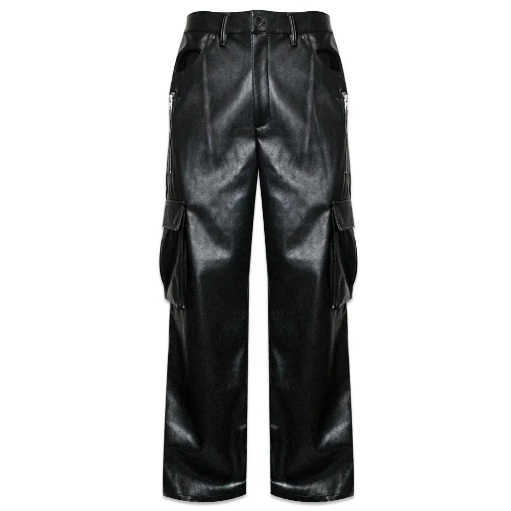 Baggy Leather Cargo Pants - LAST NEST - VENTURER