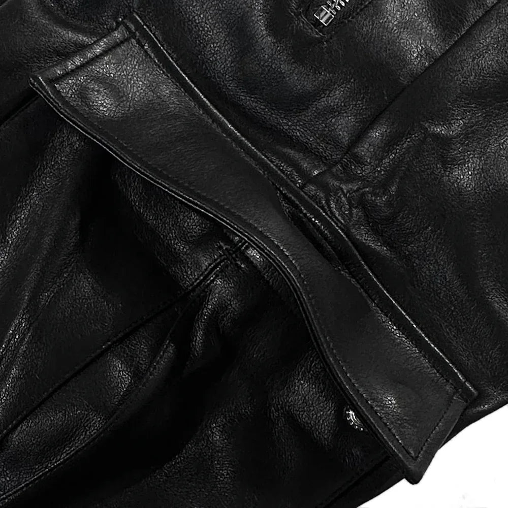 Baggy Leather Cargo Pants - LAST NEST - VENTURER