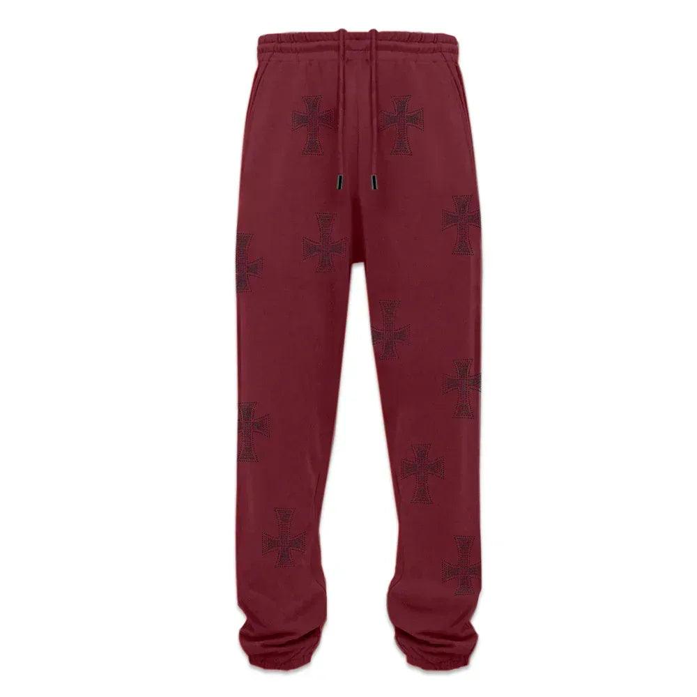 Cross Rhinestone Joggers - UNKNOWN LONDON - VENTURER