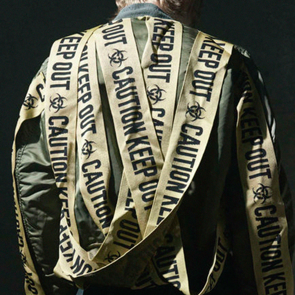 Discovered Logo Tape Remake Bomber Jacket