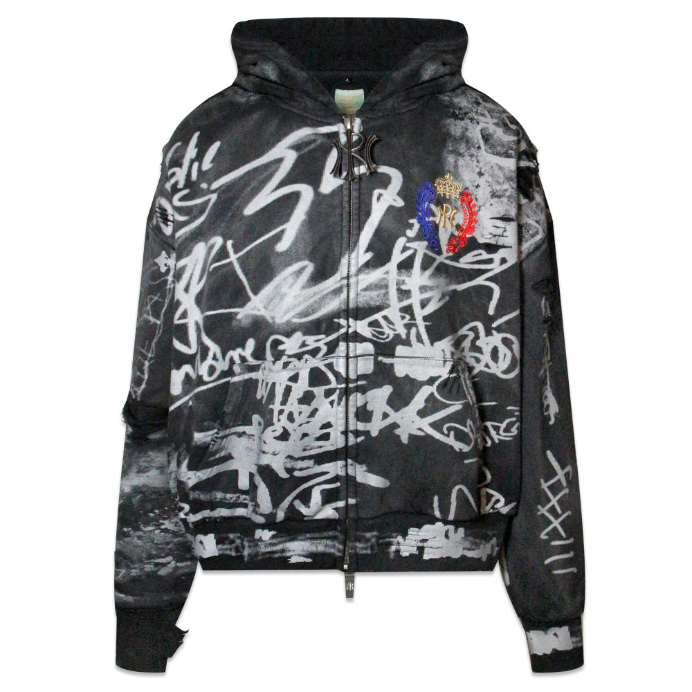 Graffiti Zip-Up Hoodie