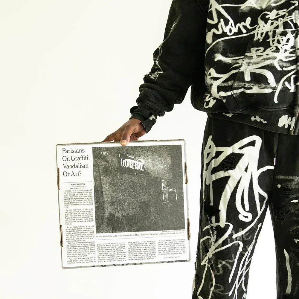 Graffiti Zip-Up Hoodie - NOUBLIE PAS - VENTURER