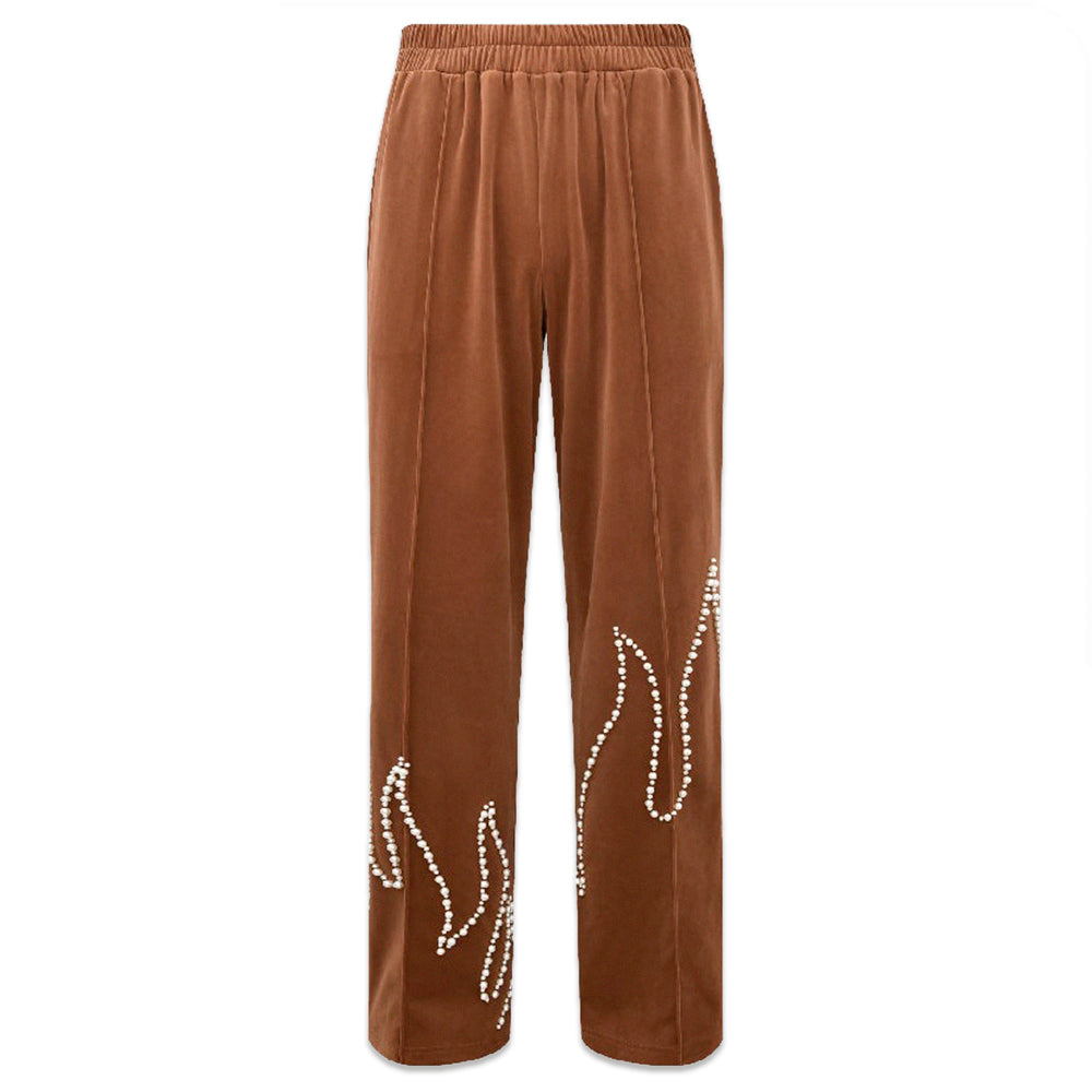 Flame Pearl Velvet Pants