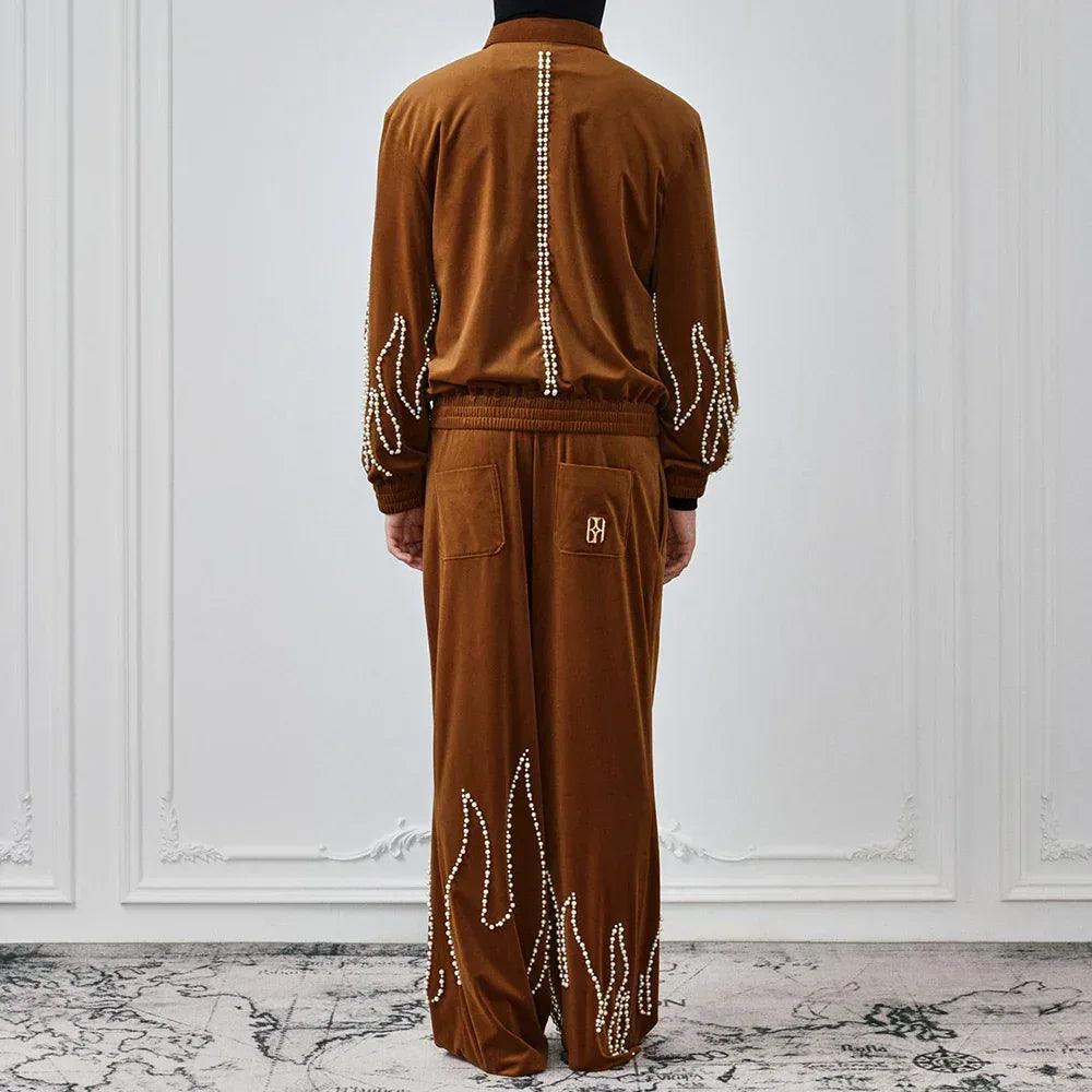 Flame Pearl Velvet Pants - BIRTH OF ROYAL CHILD - VENTURER