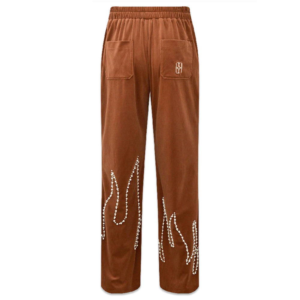 Flame Pearl Velvet Pants