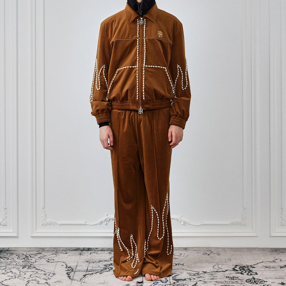 Flame Pearl Velvet Pants