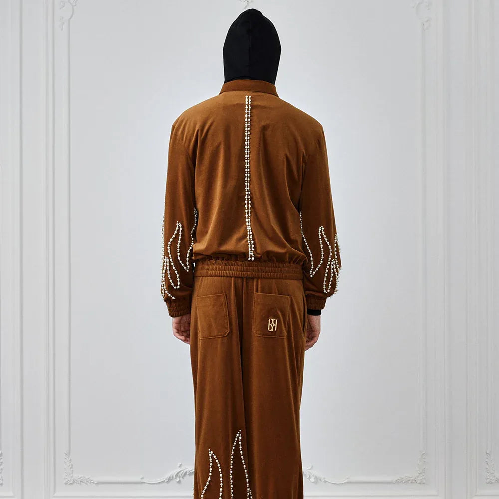 Flame Pearl Velvet Jacket - BIRTH OF ROYAL CHILD - VENTURER