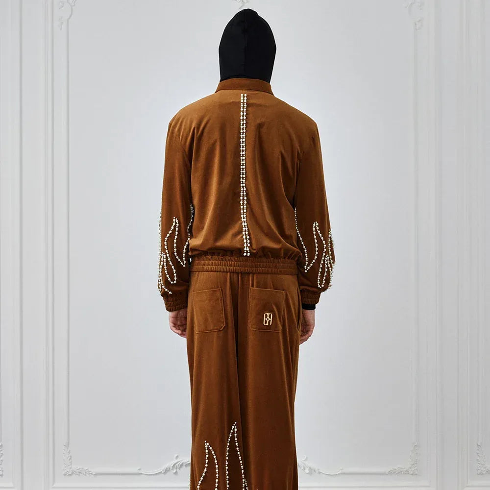 Flame Pearl Velvet Jacket - BIRTH OF ROYAL CHILD - VENTURER