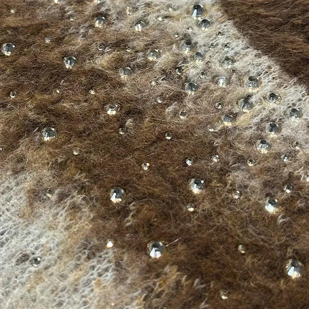 Rhinestone Encrusted Mohair Blend Sweater - BIRTH OF ROYAL CHILD - VENTURER