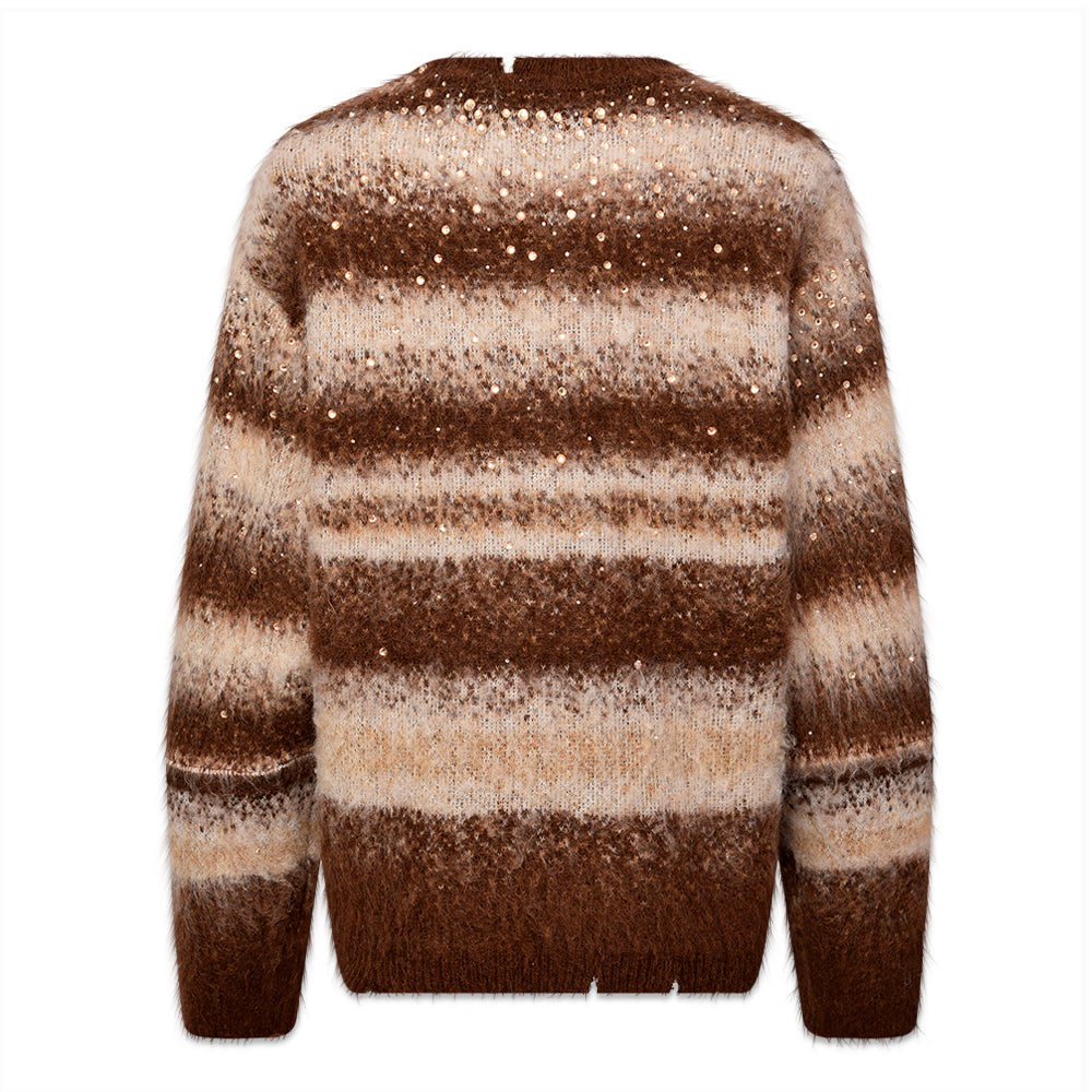 Rhinestone Encrusted Mohair Blend Sweater - BIRTH OF ROYAL CHILD - VENTURER