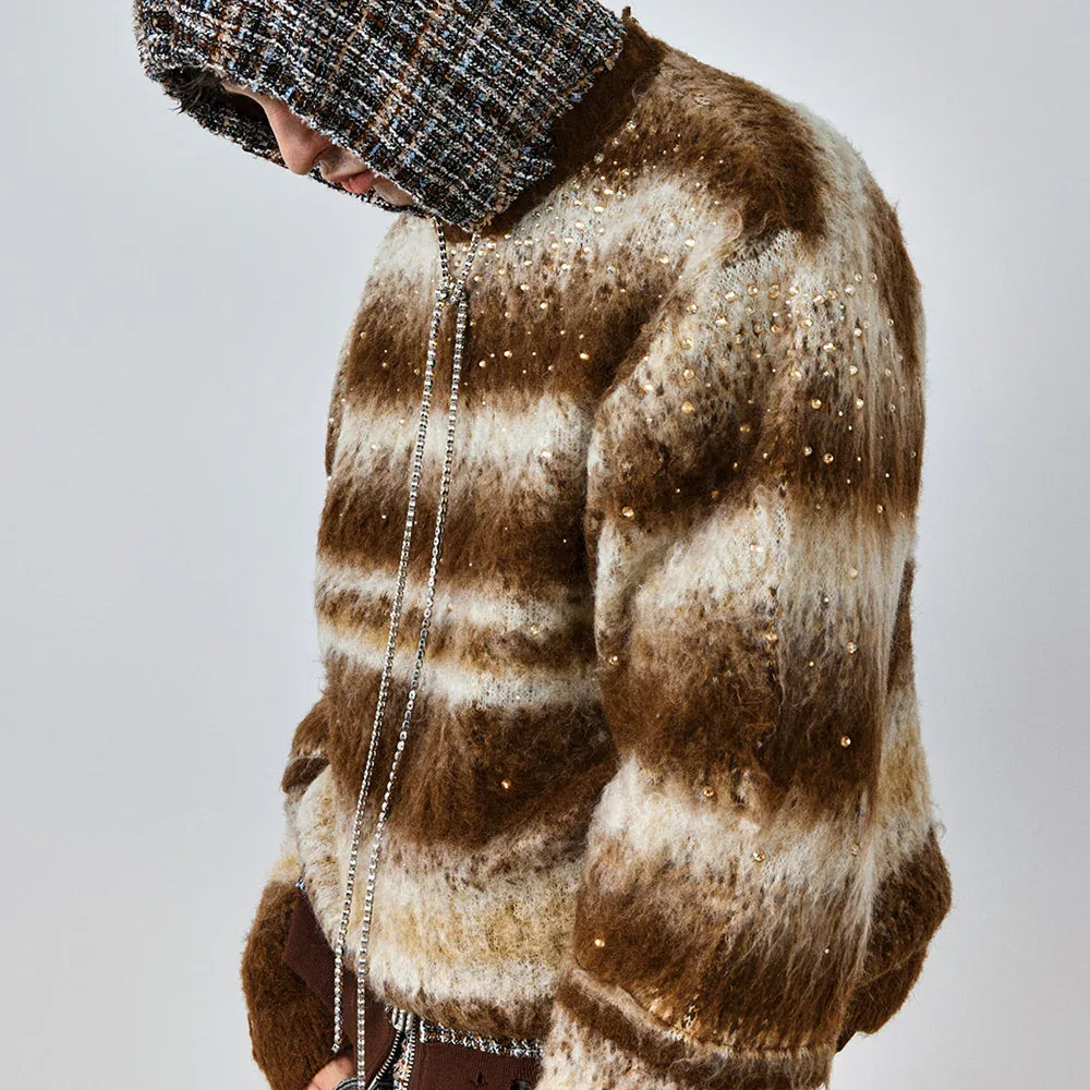 Rhinestone Encrusted Mohair Blend Sweater - BIRTH OF ROYAL CHILD - VENTURER