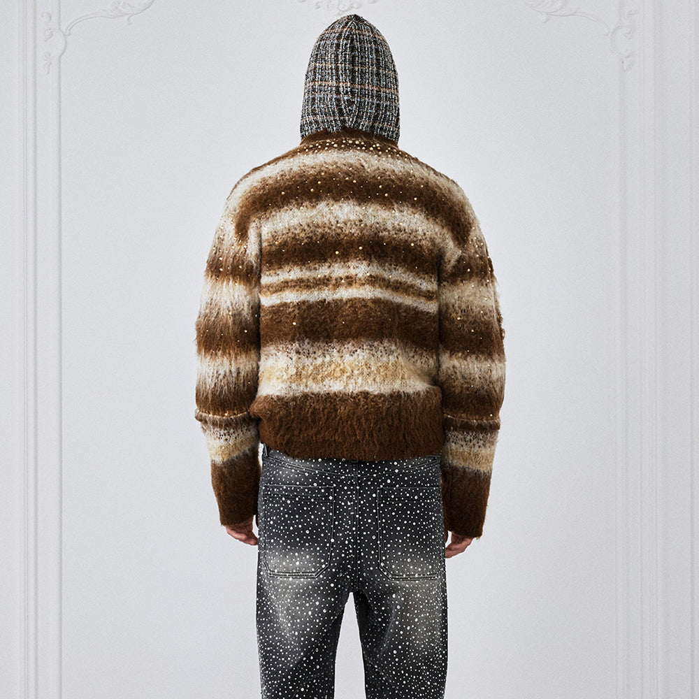 Rhinestone Encrusted Mohair Blend Sweater