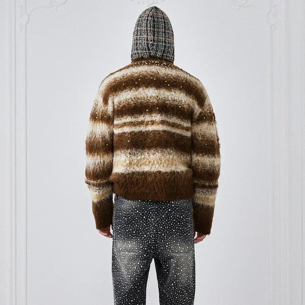 Rhinestone Encrusted Mohair Blend Sweater - BIRTH OF ROYAL CHILD - VENTURER