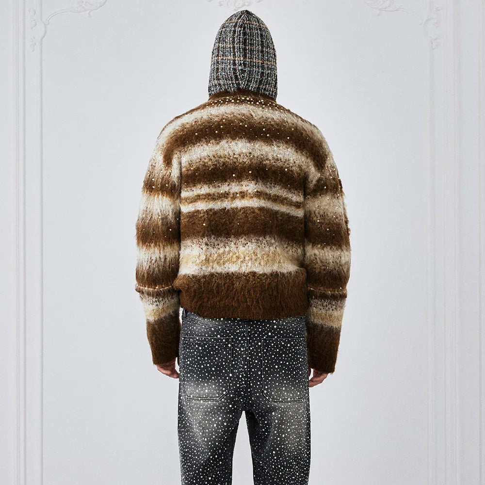 Rhinestone Encrusted Mohair Blend Sweater - BIRTH OF ROYAL CHILD - VENTURER