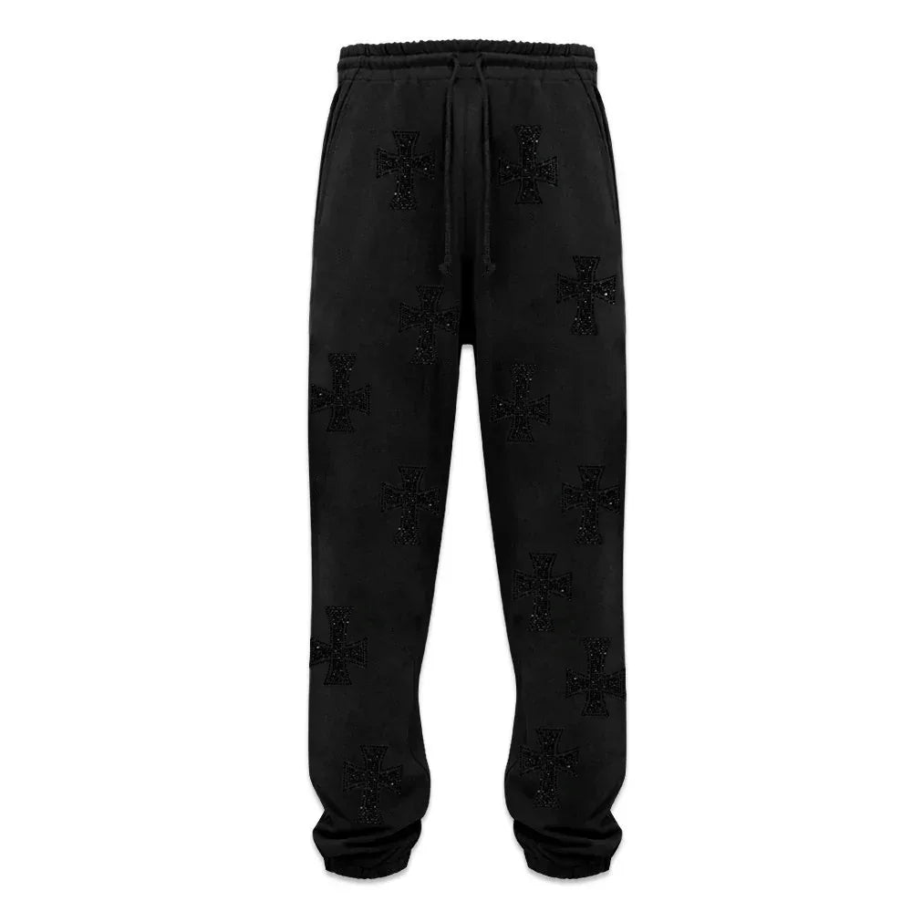 Cross Rhinestone Joggers - UNKNOWN LONDON - VENTURER