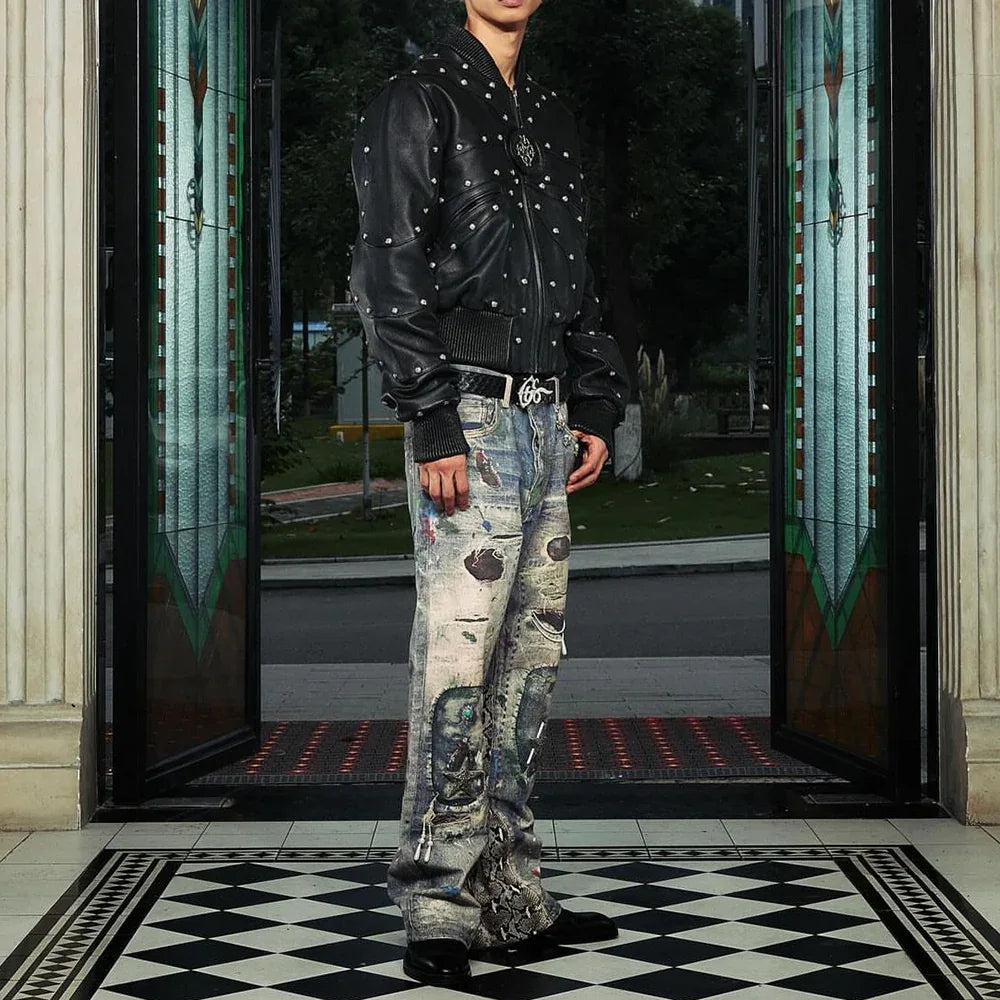 3D Printed Snake Patch Waxed Denim - GLACIERBOY - VENTURER