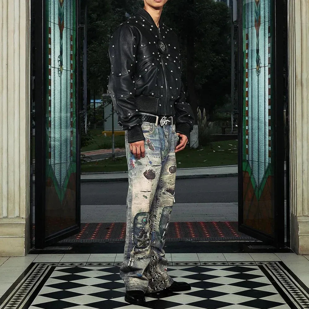 3D Printed Snake Patch Waxed Denim - GLACIERBOY - VENTURER