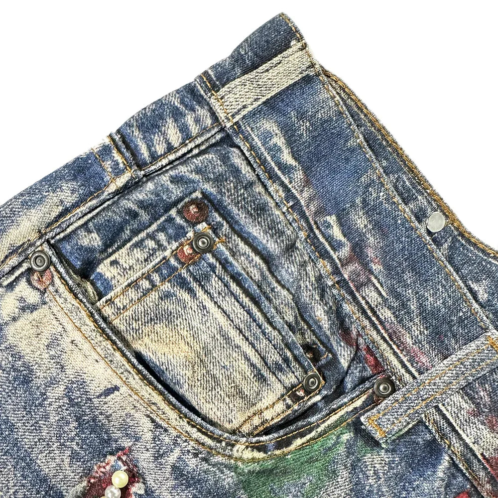 3D Printed Snake Patch Waxed Denim - GLACIERBOY - VENTURER
