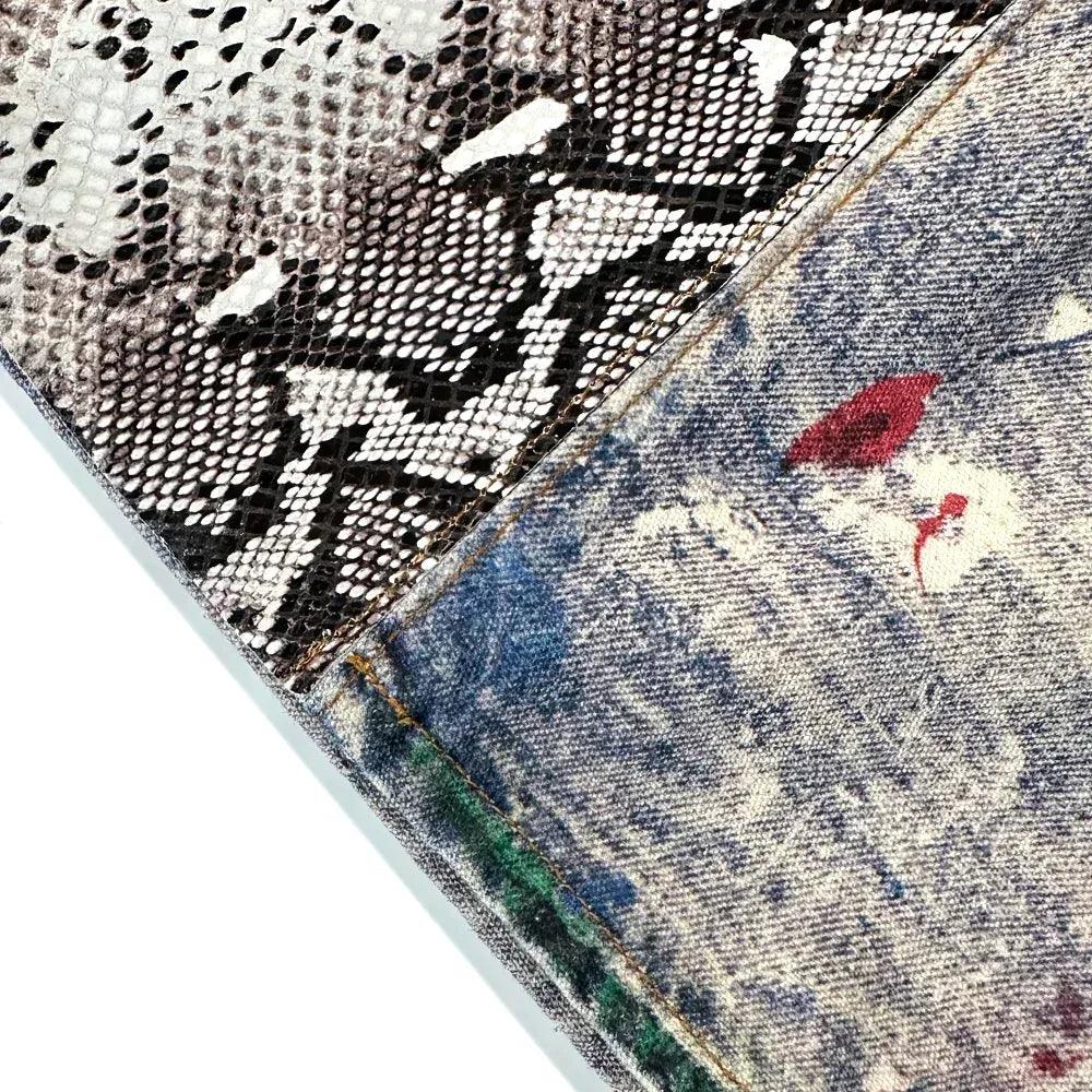 3D Printed Snake Patch Waxed Denim - GLACIERBOY - VENTURER