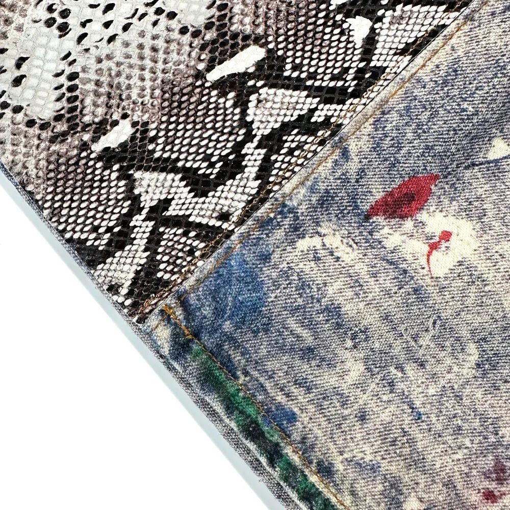 3D Printed Snake Patch Waxed Denim - GLACIERBOY - VENTURER