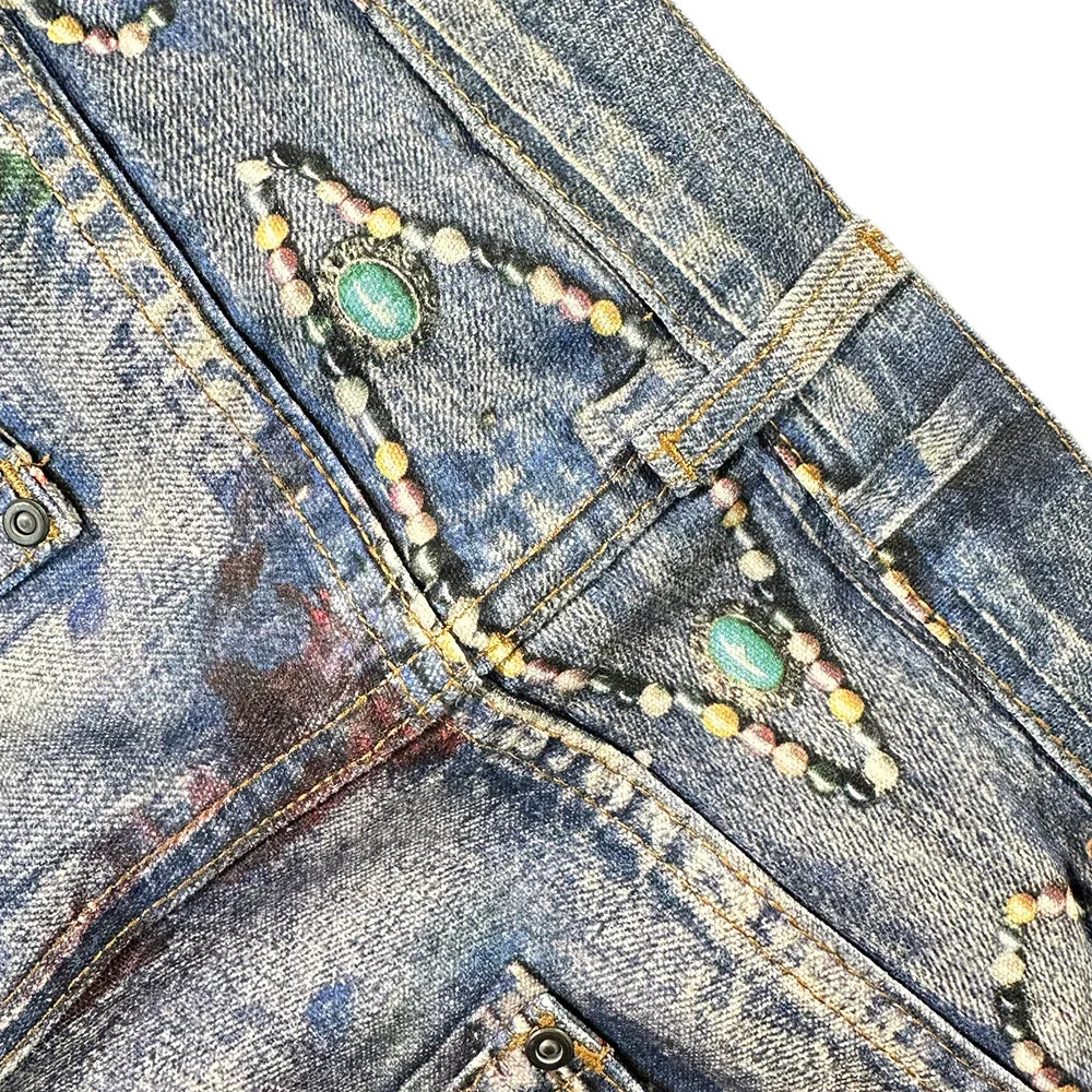 3D Printed Snake Patch Waxed Denim - GLACIERBOY - VENTURER