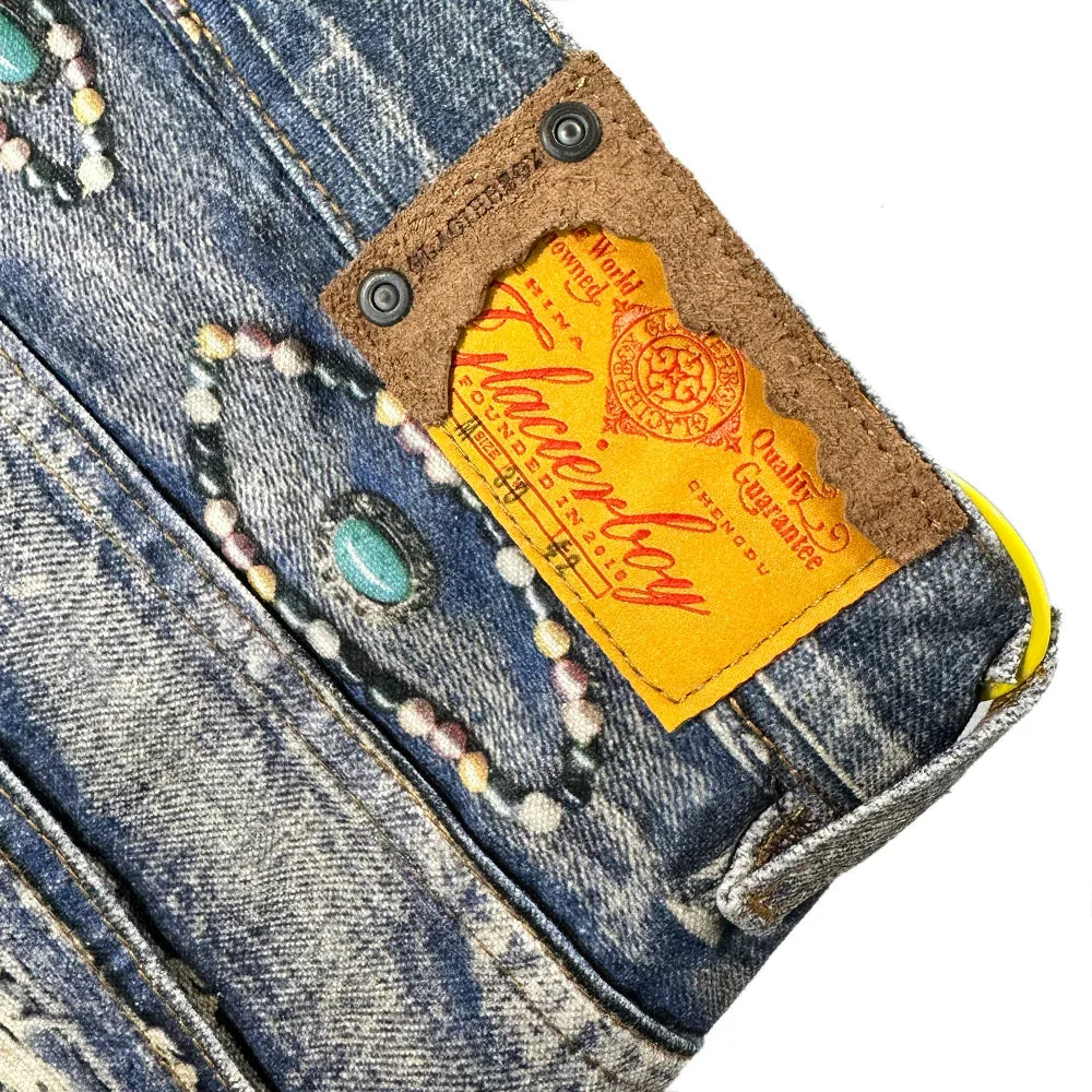3D Printed Snake Patch Waxed Denim - GLACIERBOY - VENTURER