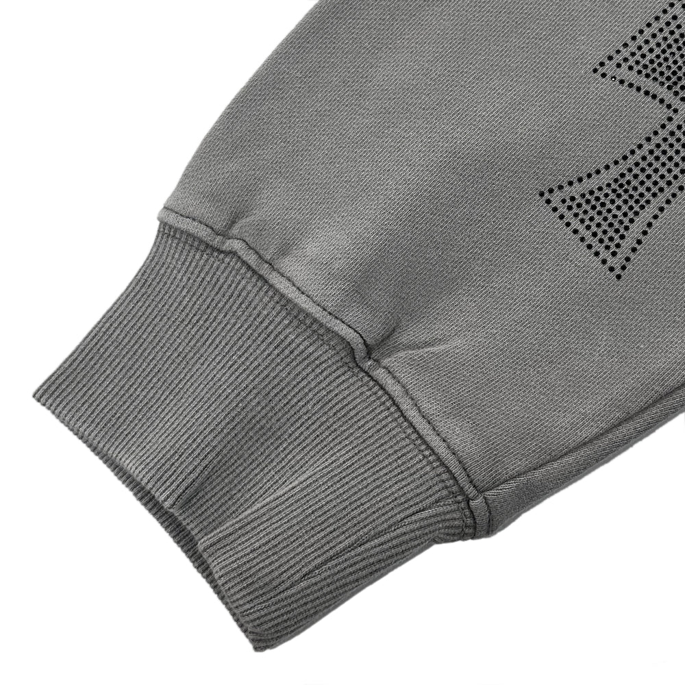 Cross Rhinestone Zip Up Hoodie