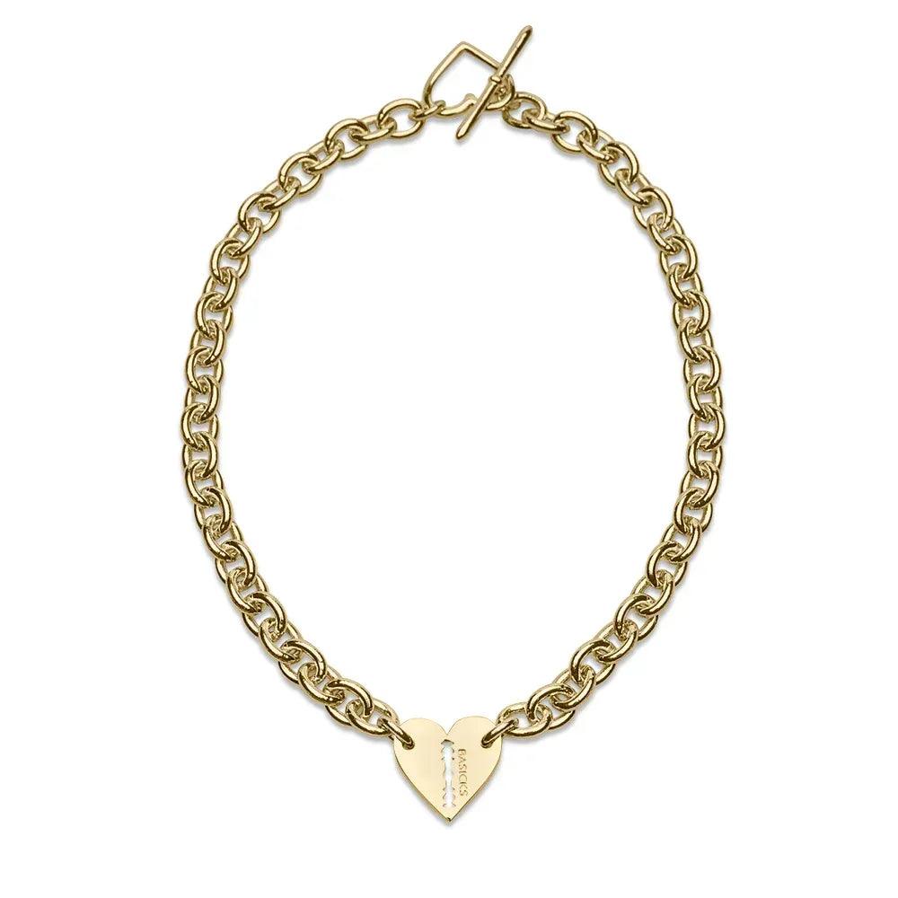 Heart Razor Necklace (Medium Link) - BASICKS - VENTURER