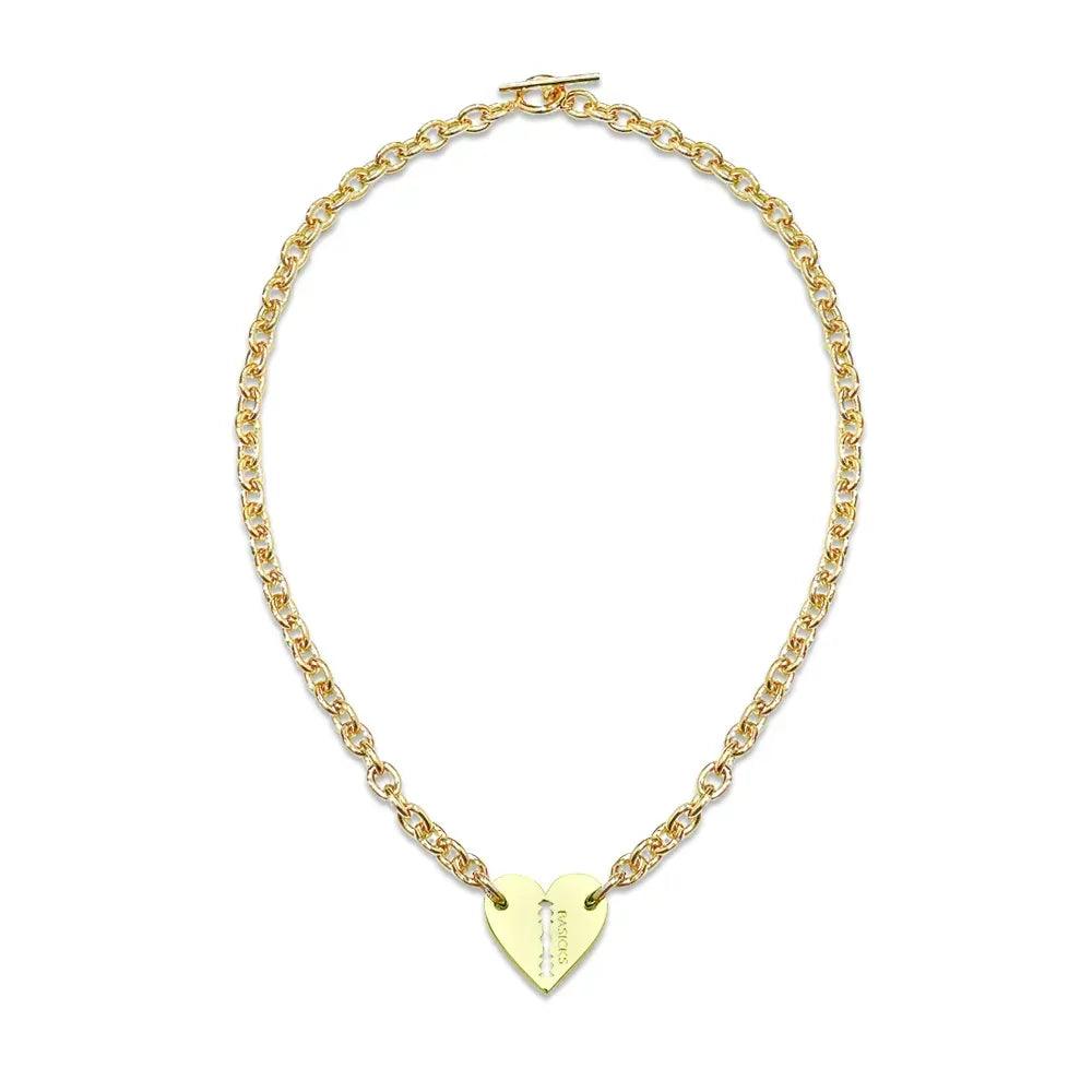 Heart Razor Necklace (Small Link) - BASICKS - VENTURER