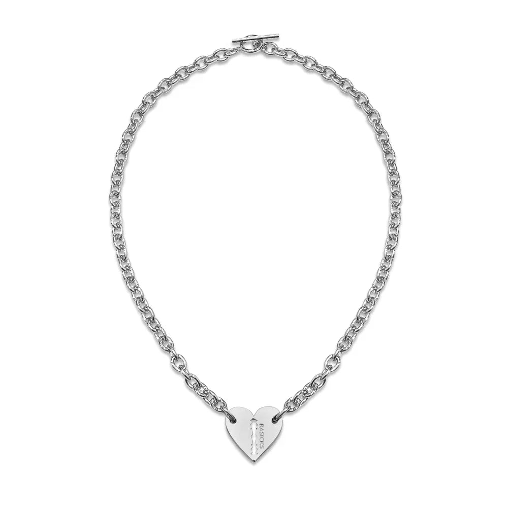 Heart Razor Necklace (Small Link) - BASICKS - VENTURER