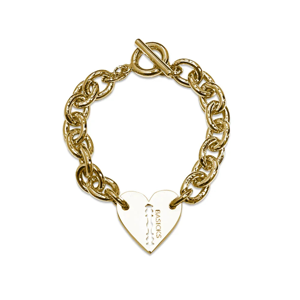 Heart Razor Bracelet (Medium Link) - BASICKS - VENTURER