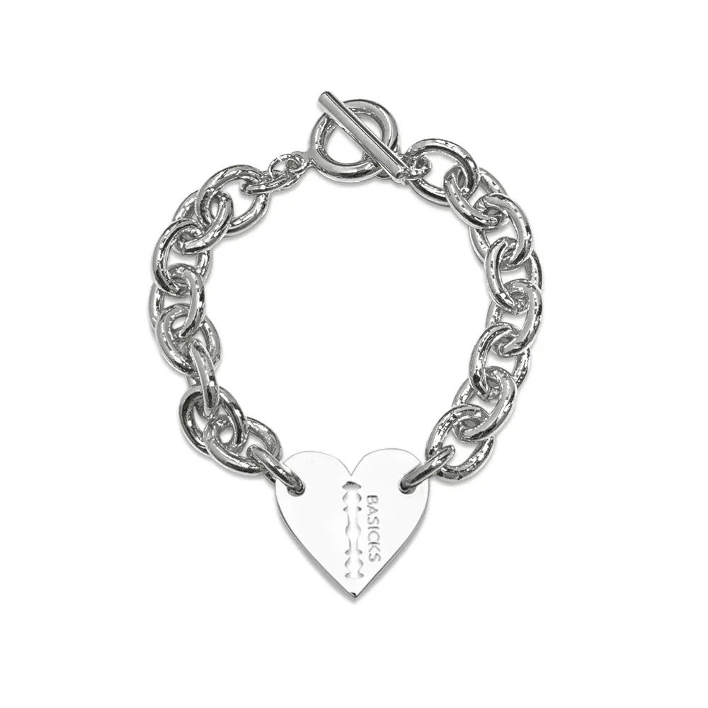 Heart Razor Bracelet (Medium Link) - BASICKS - VENTURER