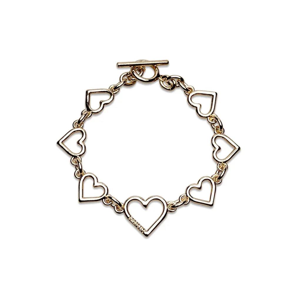 BASICKS(ベイシックス)商品ページ -Heart Shaped Bracelet - Gold 
