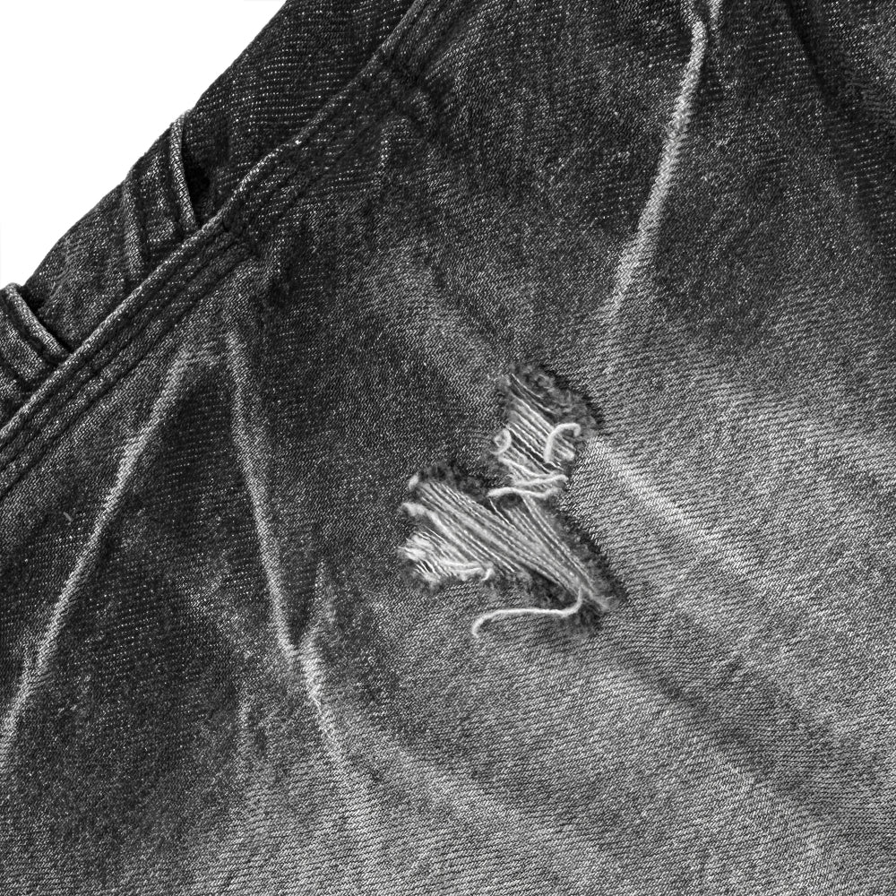 Japanese Washed Gray Wide Baggy Jeans