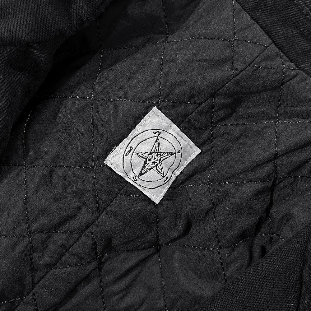 Black Distressed Denim Coat - EMOstanceclub - VENTURER