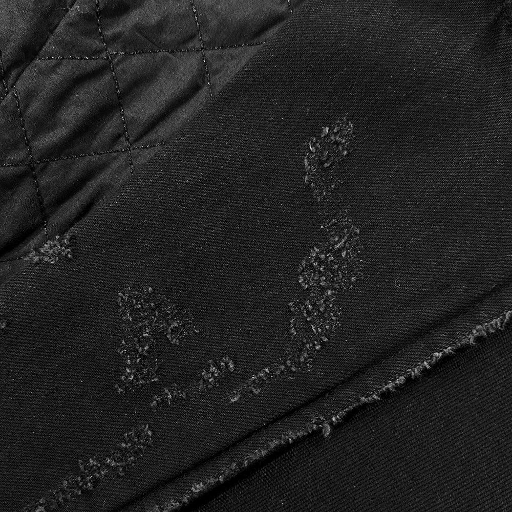 Black Distressed Denim Coat - EMOstanceclub - VENTURER