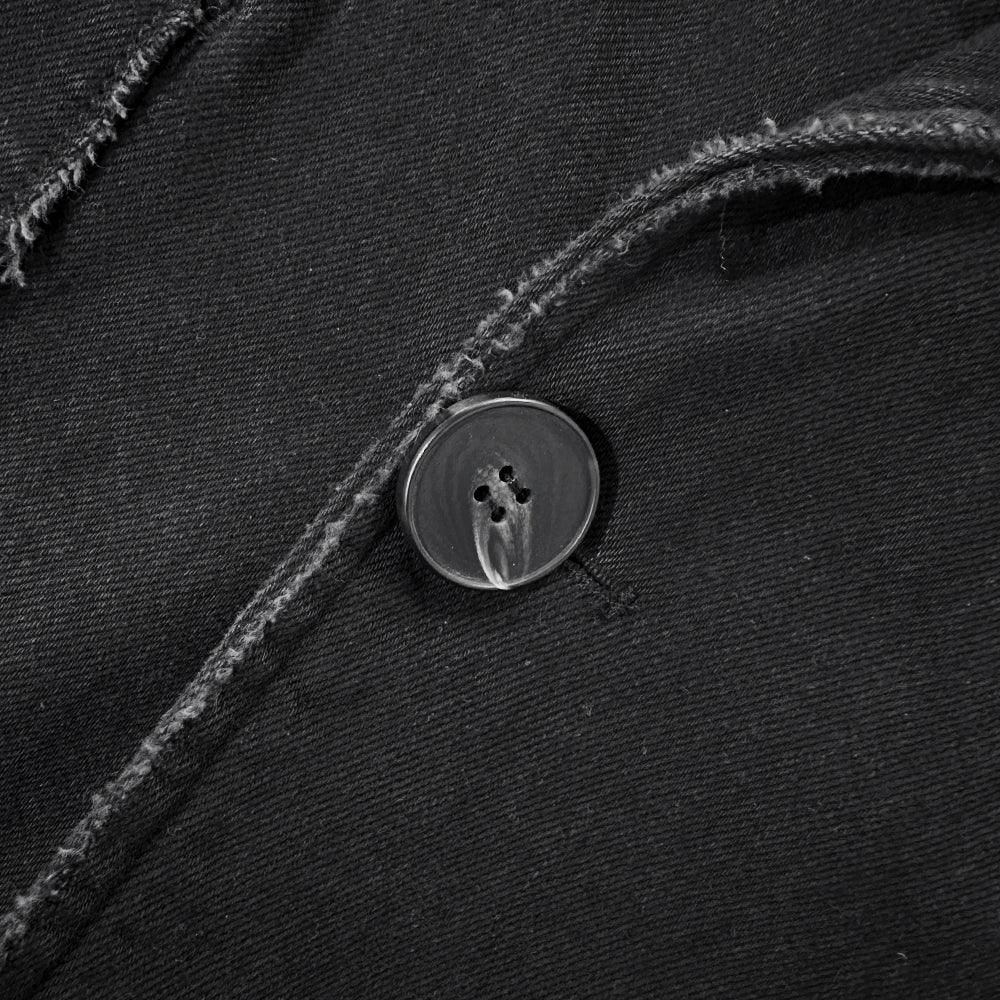 Black Distressed Denim Coat - EMOstanceclub - VENTURER