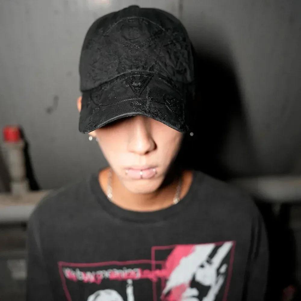 Destroyed Embroidery Cap - EMOstanceclub - VENTURER