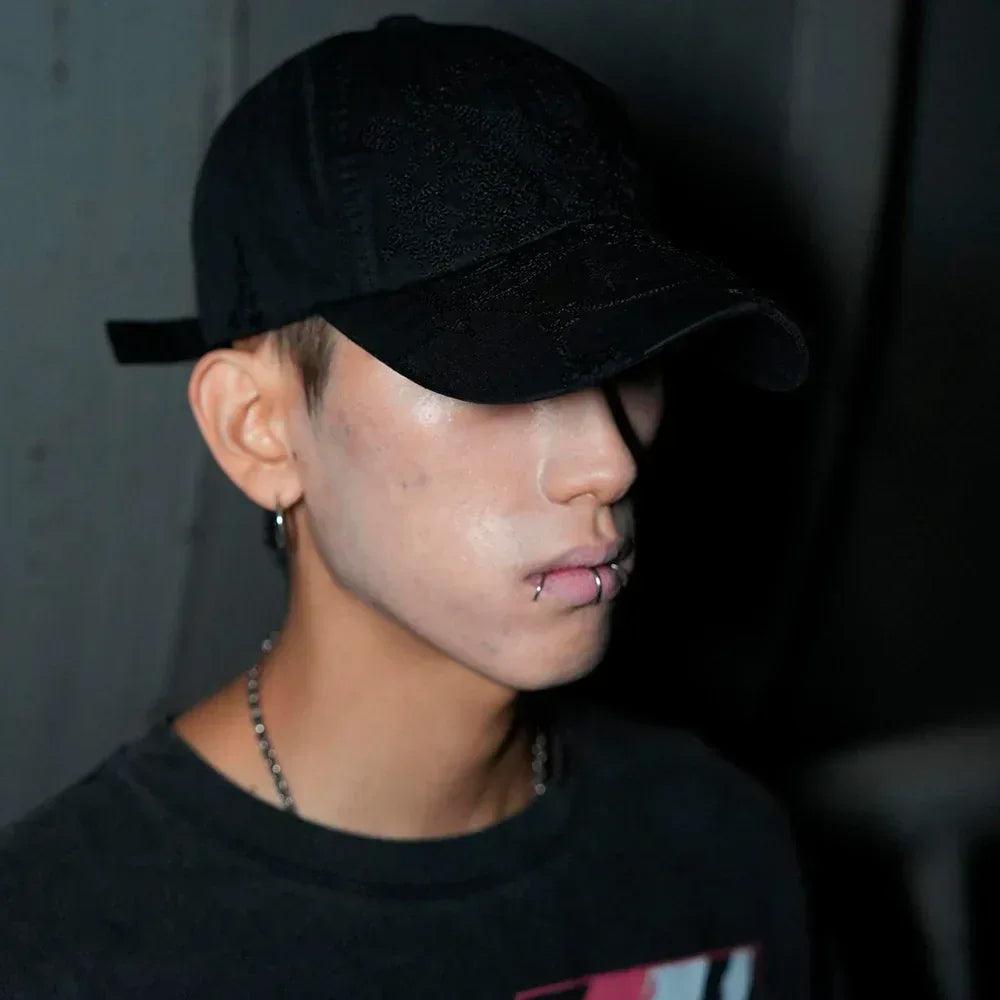 Destroyed Embroidery Cap - EMOstanceclub - VENTURER