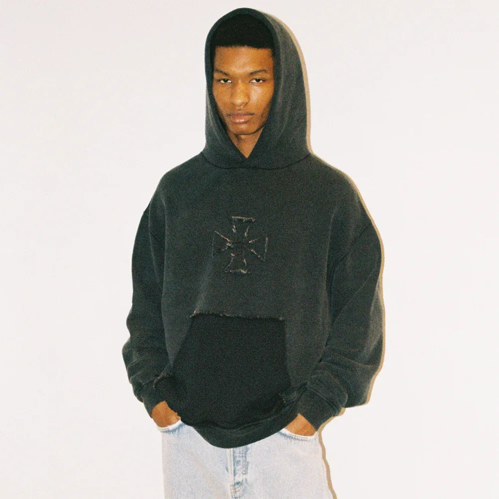 Cross Patch Vintage Hoodie - ASKYURSELF - VENTURER